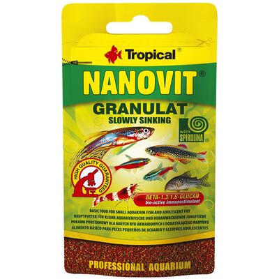 Granulat dla małych ryb akwariowych Nanovit 10 g Tropical