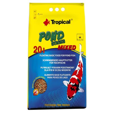 Pokarm dla ryb pływający pond Sticks mixed 20 l / 1600 g worek Tropical