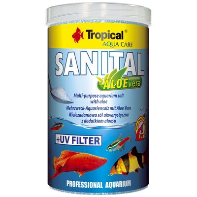 Sól akwarystyczna z aloesem Sanital + Aloevera 1000 ml / 1200 g Tropical