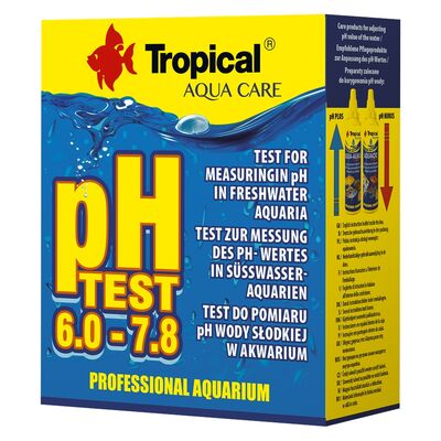 Test pH 6.0-7.8 do pomiaru odczynu woda słodka Tropical