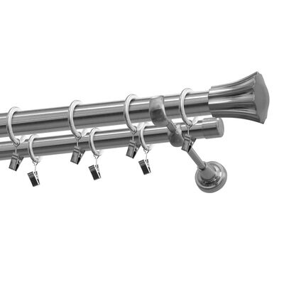 Karnisz podwójny 25/19 mm Rodos nikiel 160 cm