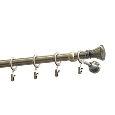 Karnisz pojedynczy 19 mm Jazz mosiądz antyczny 160 cm
