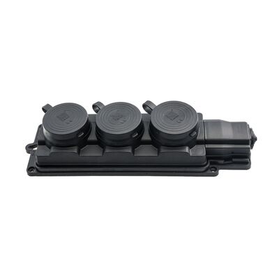 Listwa gumowa 3-gniazdowa czarna IP44 Duwi