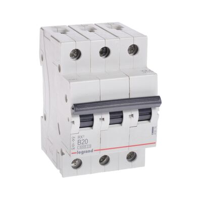 Wyłącznik nadprądowy RX 3P - B20A Legrand