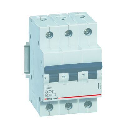 Wyłącznik nadprądowy RX 3P - C20A Legrand
