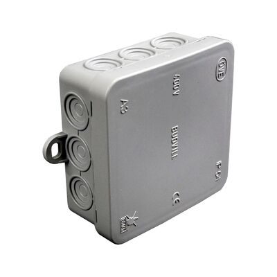 Puszka rozgałęźna ze złączką 75 x 75 x 37 mm IP54 Duwi