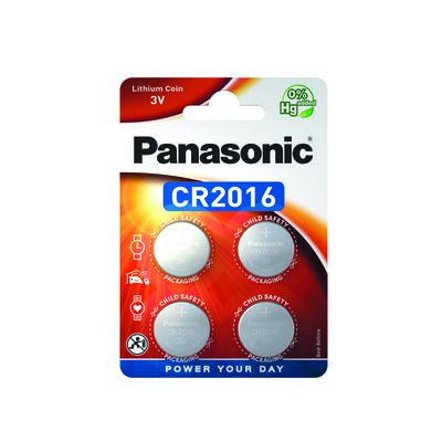Bateria Coin Lithium CR2016/4BP 4 sztuki Panasonic