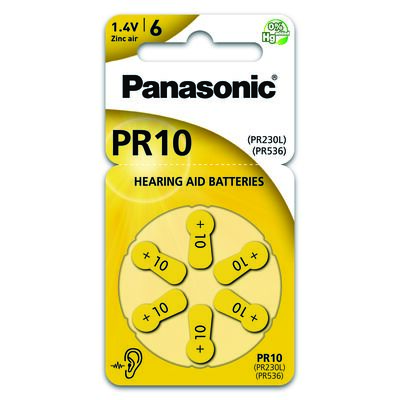 Bateria Zinc Air słuchowa PR10/6BP 6 sztuk Panasonic