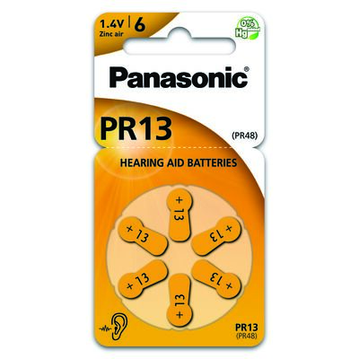 Bateria Zinc Air słuchowa PR13/6BP 6 sztuk Panasonic