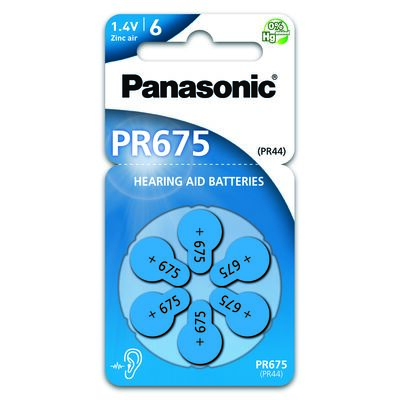 Bateria Zinc Air słuchowa PR675/6BP 6 sztuk Panasonic