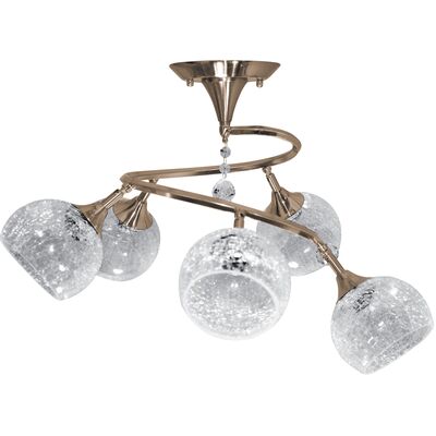 Lampa wisząca W-22060/5 AB patyna E27 Venti