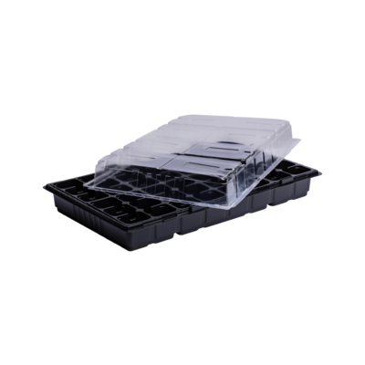 Miniszklarenka 48 doniczek 53 x 32 cm czarny