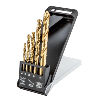 Wiertło do metalu HSS-TiN , 4,0 - 10 mm, zestaw 5 sztuk GRAPHITE