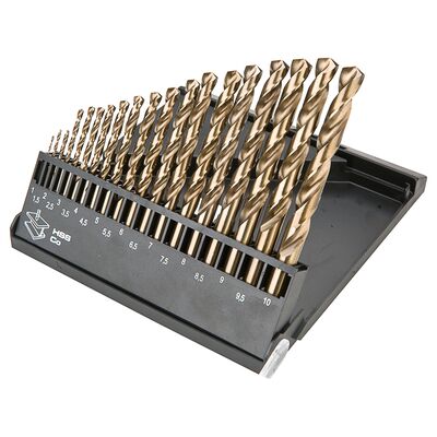 Wiertło do metalu HSS-Co 1,0 - 10,0 mm, zestaw 19 sztuk GRAPHITE