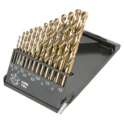 Wiertło do metalu HSS-TiN 1,5 - 6,5 mm, zestaw 13 sztuk GRAPHITE