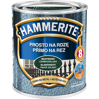 Farba Prosto Na Rdzę Ciemnozielony Młotkowy 0,25 l Hammerite