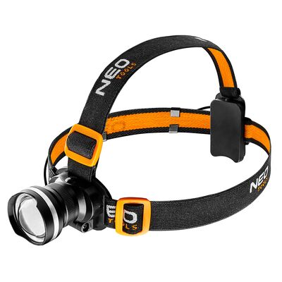 Latarka czołowa 400 lumenów, zoom, CREE R5, 3 x AAA NEO
