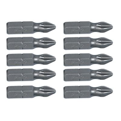 Końcówka wkrętakowa PH2 x 25 mm, 10 sztuk TOPEX