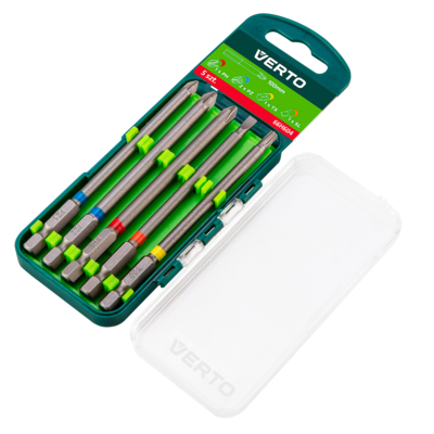 Zestaw bitów 5 sztuk, 100 mm - 1 x PH, 2 x PZ, 1 x SL, 1 x TX VERTO