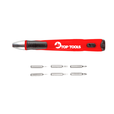 Końcówka wkrętakowa precyzyjna z uchwytem 7 sztuk Top Tools