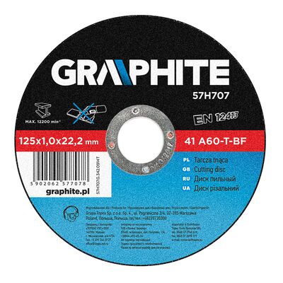 Tarcza tnąca do metalu 125 x 1,0 x 22,2 mm, 41 A60-T-BF GRAPHITE