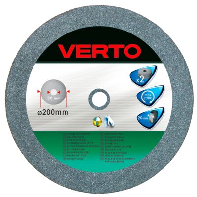Tarcze szlifierskie 200 x 32 mm / 20 mm, 2 sztuki VERTO