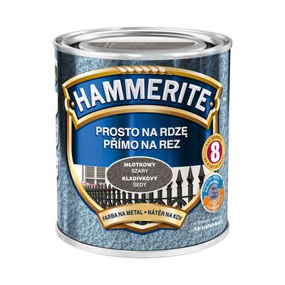 Farba Prosto Na Rdzę Szary Młotkowy 0,7 l Hammerite