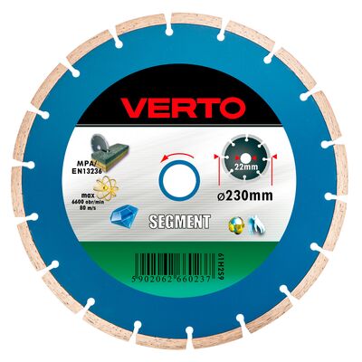 Tarcza diamentowa 180 x 22,2 mm, segmentowa VERTO