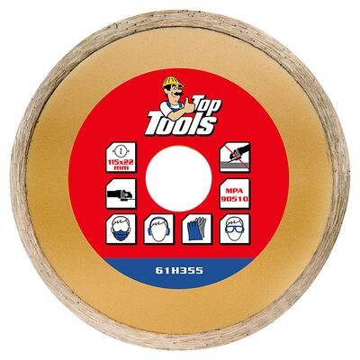 Tarcza diamentowa 115 x 22,2 mm, pełna Top Tools