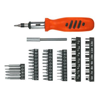 Końcówka wkrętakowa z uchwytem, zestaw 52 sztuki Top Tools