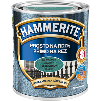 Farba Prosto Na Rdzę Zielony Młotkowy 0,25 l Hammerite