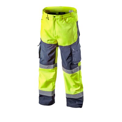 Spodnie robocze ostrzegawcze softshell, żółte, rozmiar L NEO