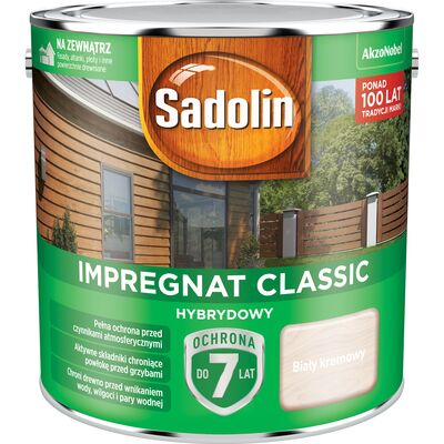 Impregnat CLASSIC HYBRYDOWY Biały Kremowy 2,5 l Sadolin
