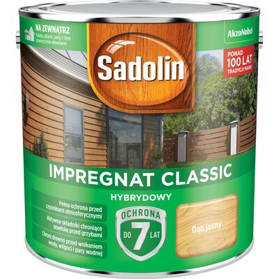 Impregnat CLASSIC HYBRYDOWY Dąb Jasny 2,5 l Sadolin