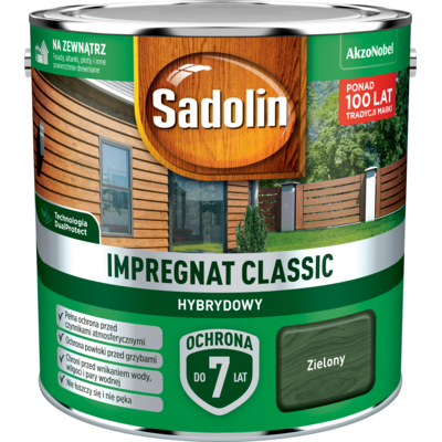 Impregnat CLASSIC HYBRYDOWY Zielony 2,5 l Sadolin