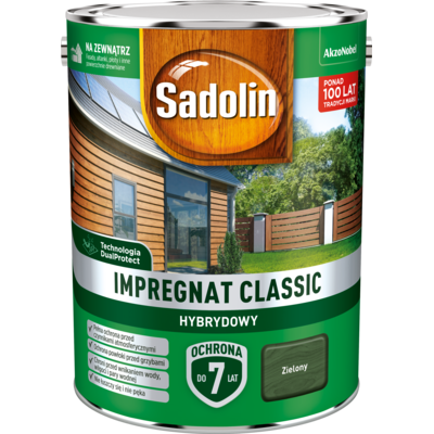 Impregnat CLASSIC HYBRYDOWY Zielony 4,5 l Sadolin