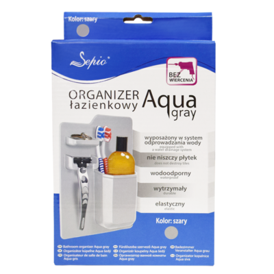 Organizer łazienkowy Aqua szary