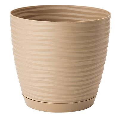 Doniczka SAHARA PETIT 19 z podstawką cafe latte