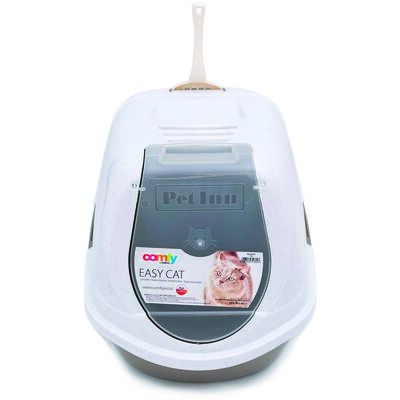 Toaleta Easy Cat szary 54 x 40 x 40 cm z łopatką Pet Inn