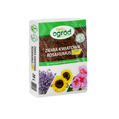Ziemia kwiatowa Rosahumus + Microstar dom i balkon 20 l Agrosimex