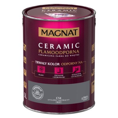 Farba ceramiczna stylowy antracyt C54 5 l Magnat