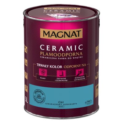 Farba ceramiczna szmaragdowy akwamaryn C61 5 l Magnat