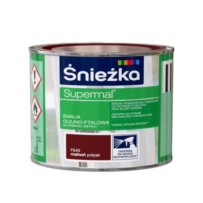 Farba emaliowa olejno-ftalowa Supermal mahoń 0,2 l Śnieżka