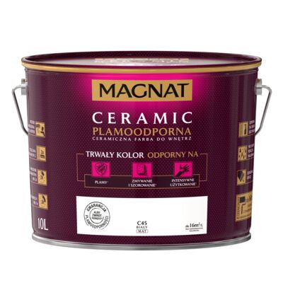 Farba ceramiczna biały C45 10 l Magnat