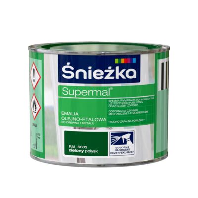Farba emaliowa olejno-ftalowa Supermal zielony 0,2 l Śnieżka