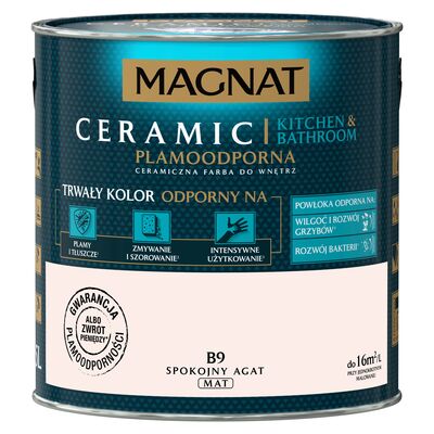 Farba ceramiczna MAGNAT KitchenBathroom spokojny agat B9 2,5 l