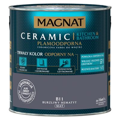 Farba ceramiczna MAGNAT KitchenBathroom burzliwy hematyt B11 2,5 l