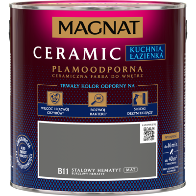 Farba ceramiczna MAGNAT KitchenBathroom burzliwy hematyt B11 2,5 l
