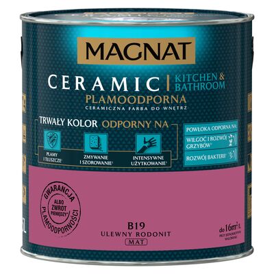 Farba ceramiczna MAGNAT KitchenBathroom ulewny rodonit B19 2,5 l