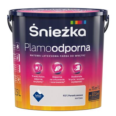 Farba lateksowa Plamoodporna ponadczasowa P37 2,5 l Śnieżka